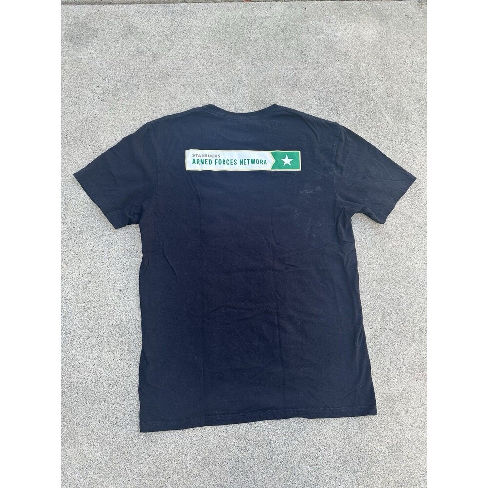 Starbucks Official Employee Armed Forces Graphic Partner T-Shirt Black Size M